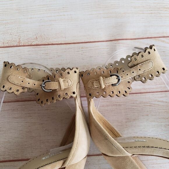 Leon Max/Max Studio Heap Kid Suede Ankle Strap Block Heel Pumps - Picture 7 of 15